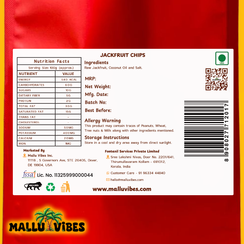 Mallu Vibes Jackfruit Chips Mallu Vibes