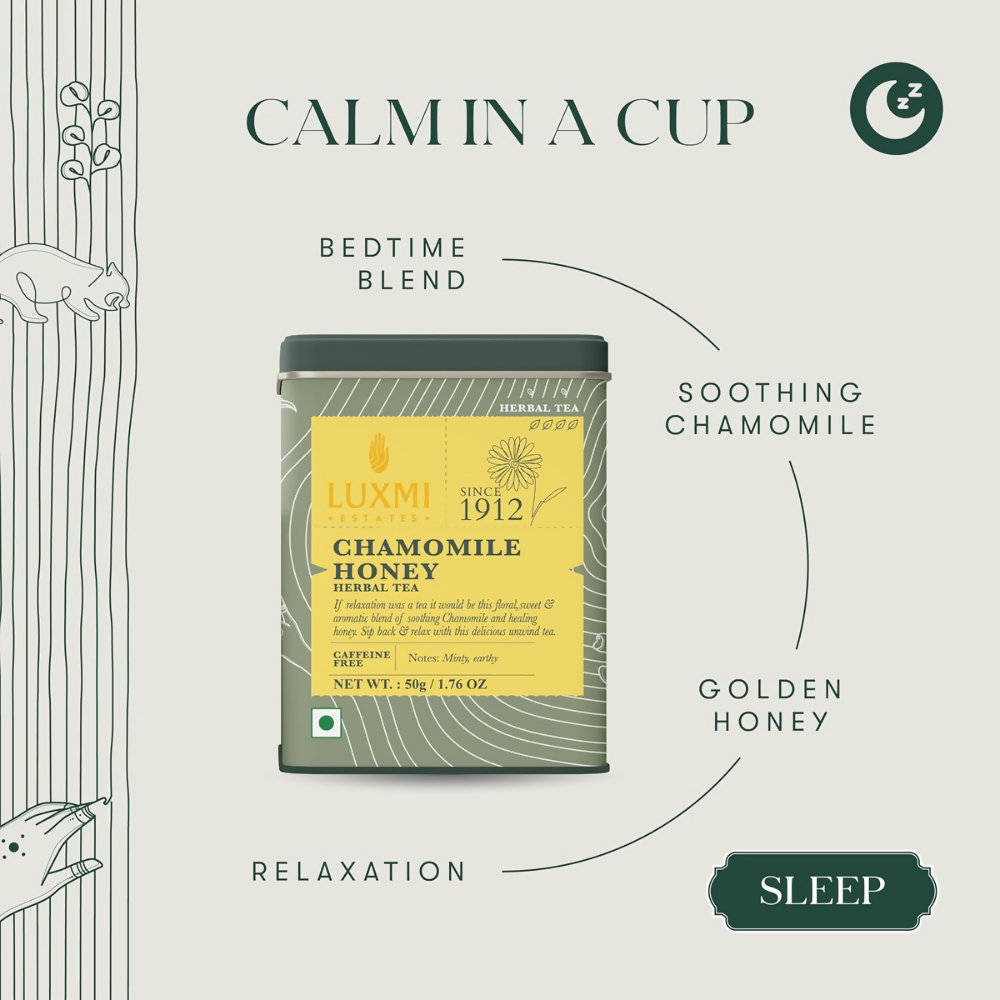 Luxmi Estates Chamomile Honey Herbal Infusion Luxmi Estates