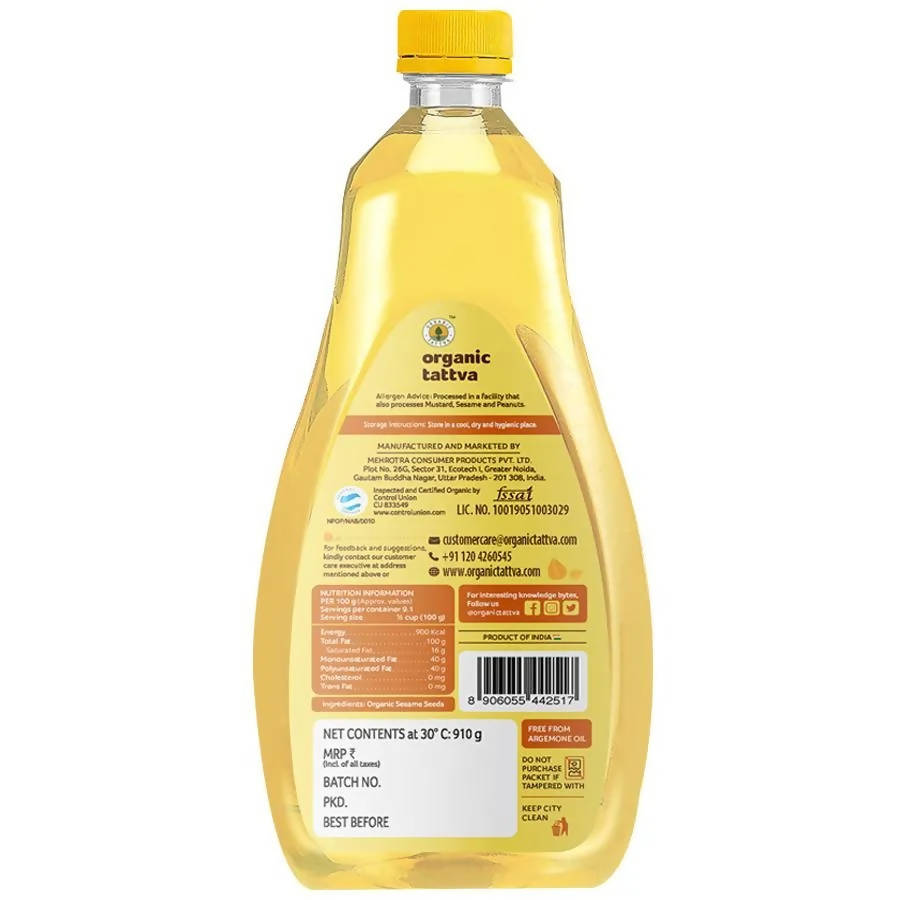 Organic Tattva Sesame Oil Organic Tattva