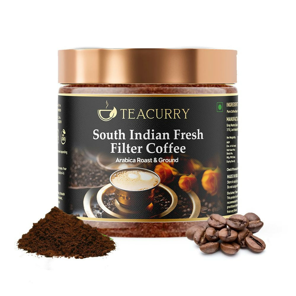 Teacurry South Indian Filter Coffee (100% Arabica Ground Coffee) for Authentic South Indian Taste - Kaapi Coffee - Safuron