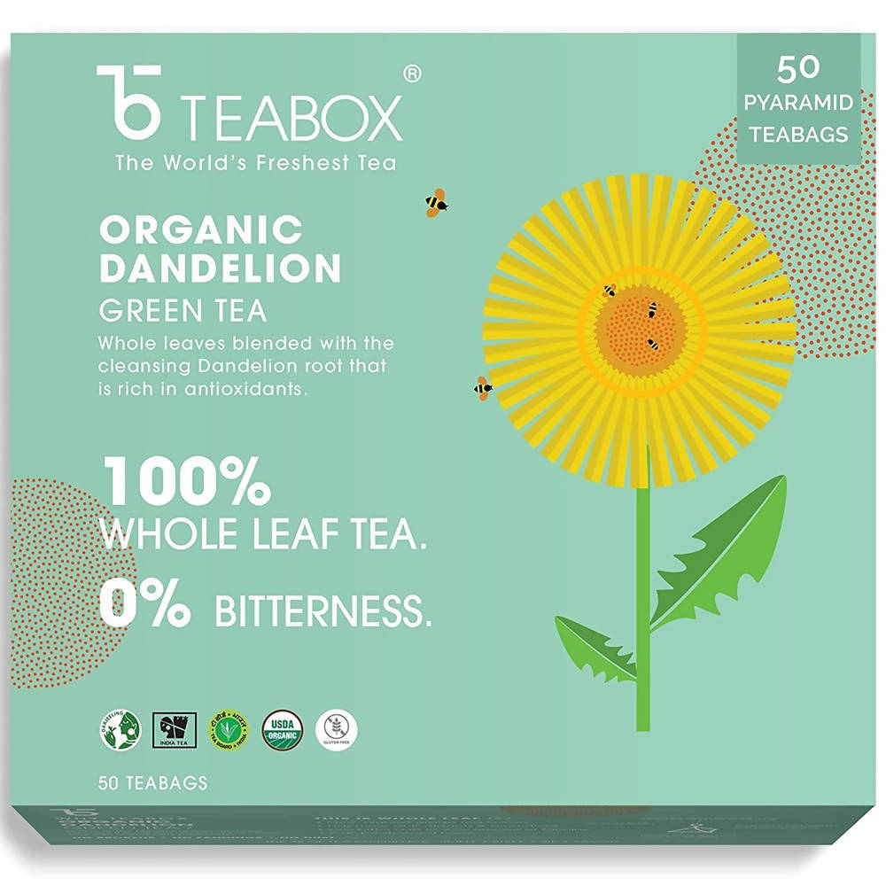 Teabox Organic Dandelion Green Tea Bags Teabox