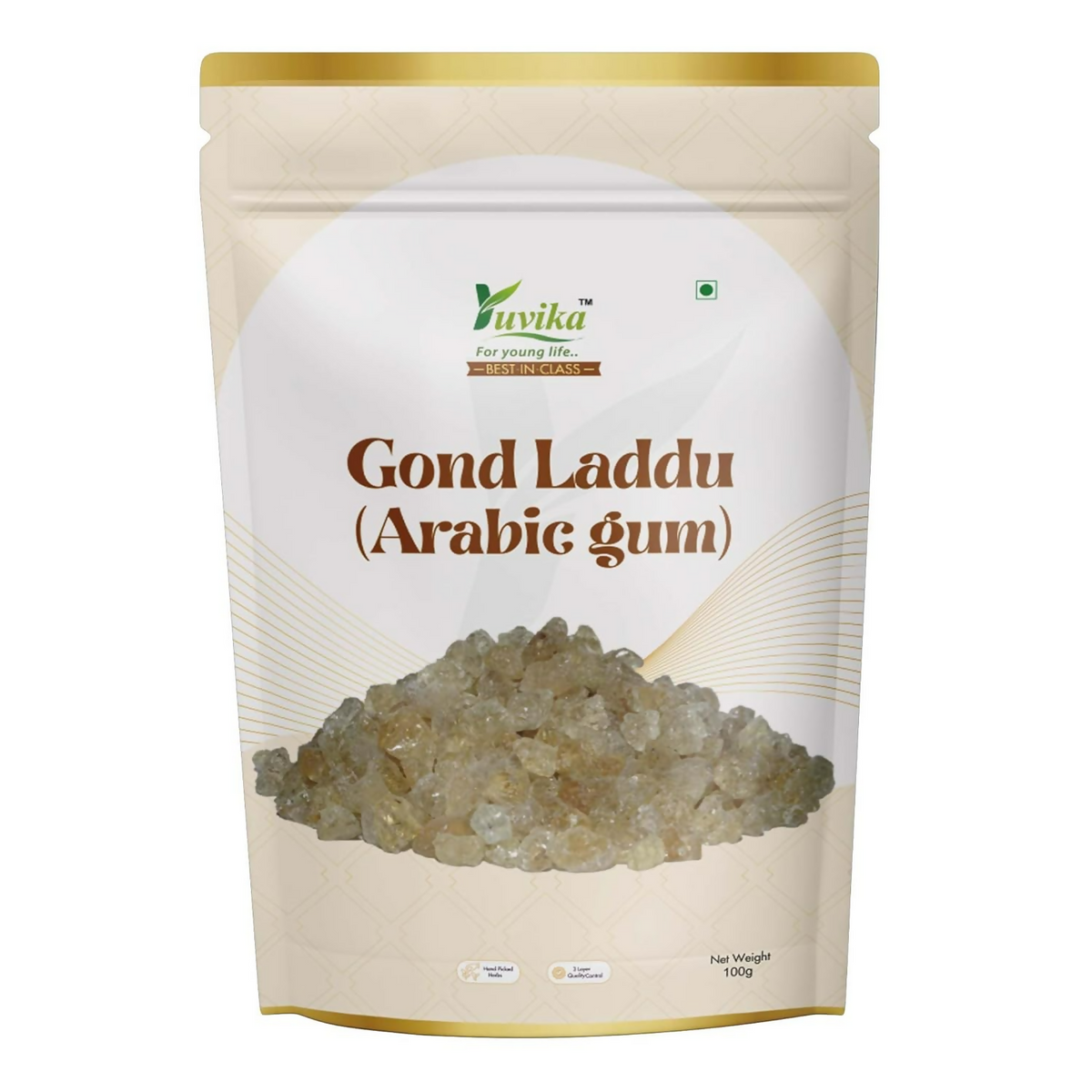 Yuvika Gond Batan - Gond Ladoo - Acacia Arabica Wild - Arabic Gum - Safuron