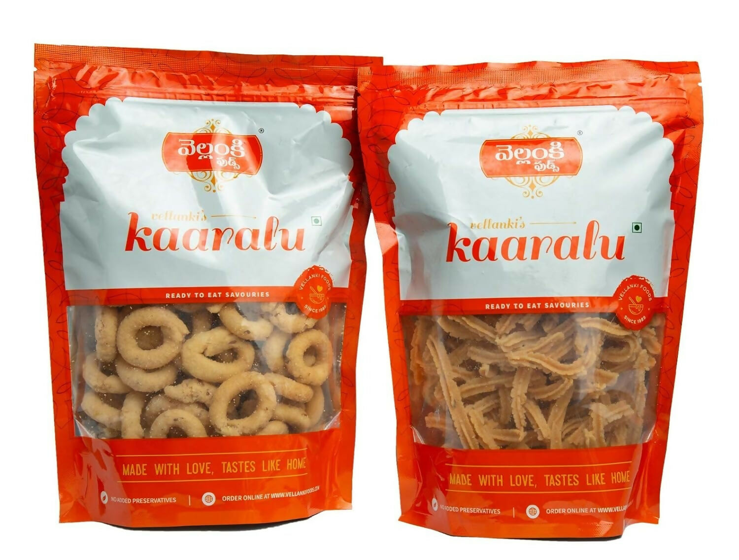 Vellanki Foods Andhra Snacks Combo - Muruku (500 gm), Chegodi (500 gm) Vellanki Foods