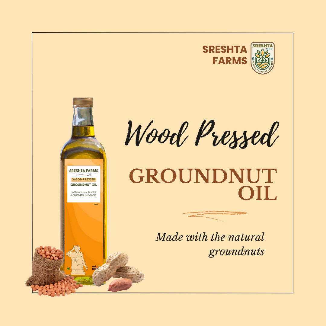 Sreshta Farms Wood Pressed Groundnut Oil Sreshta Farms