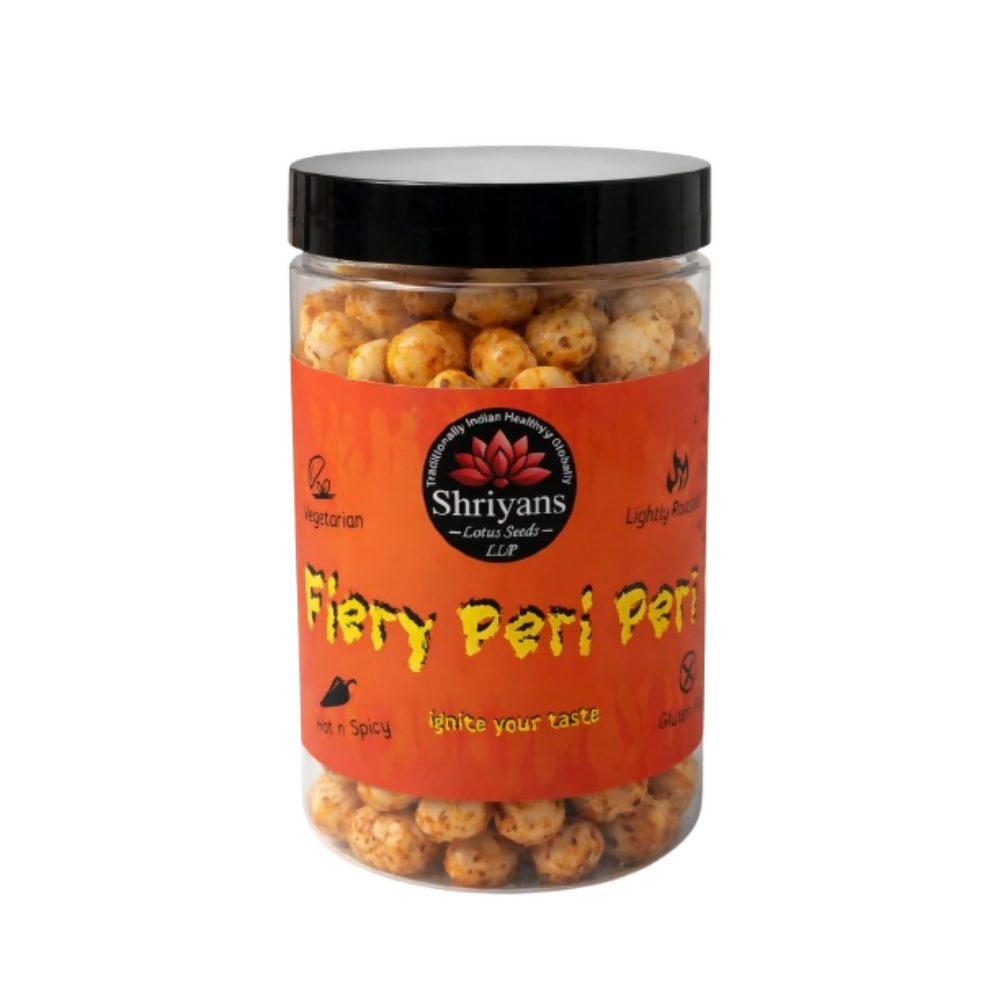 Shriyans Lotus Seeds Fiery Peri Peri Makhana| Jumbo Fox Nuts | Premium Makhana | Healthy Snack - Dista