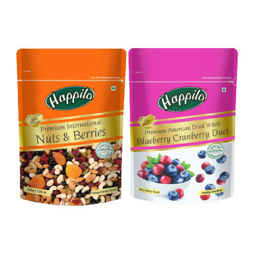 Happilo Premium Combo (Nuts & Berries & Blueberry Cranberry Duet) - Safuron