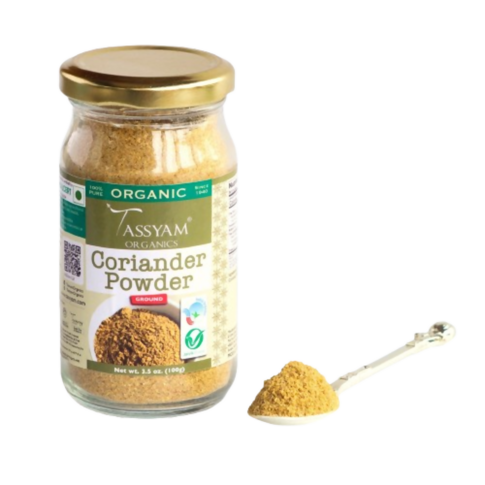 Tassyam Organics Certified 100% Organic Coriander Seeds Powder - Safuron