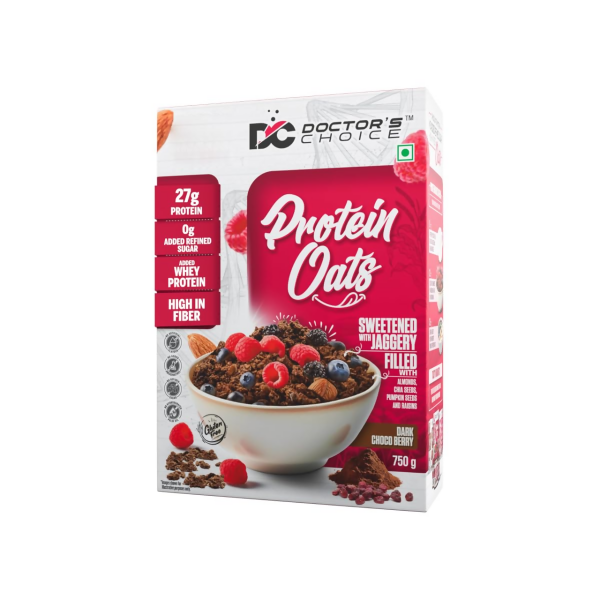 Dc Doctors Choice High Protein Oats ( Dark Choco Berry Flavor) - Dista