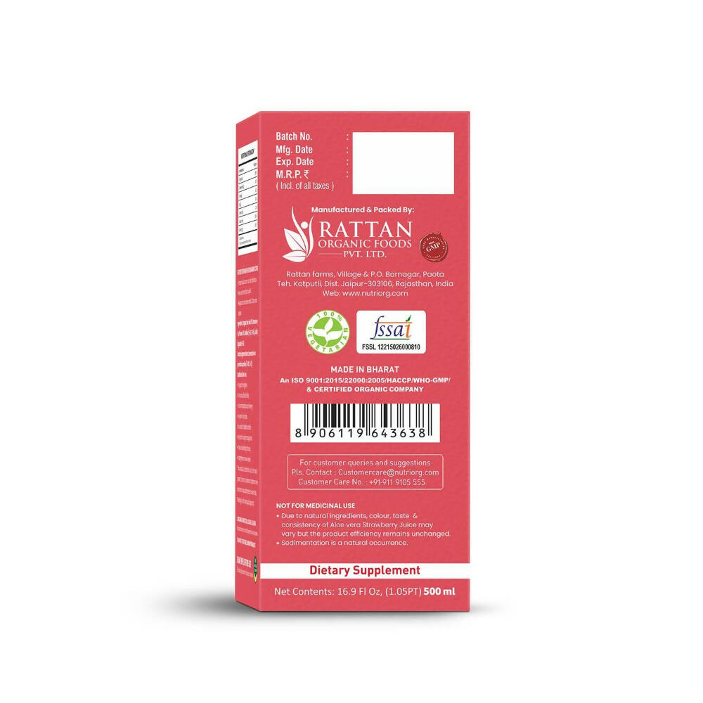 Nutriorg Aloevera Strawberry Juice Nutriorg