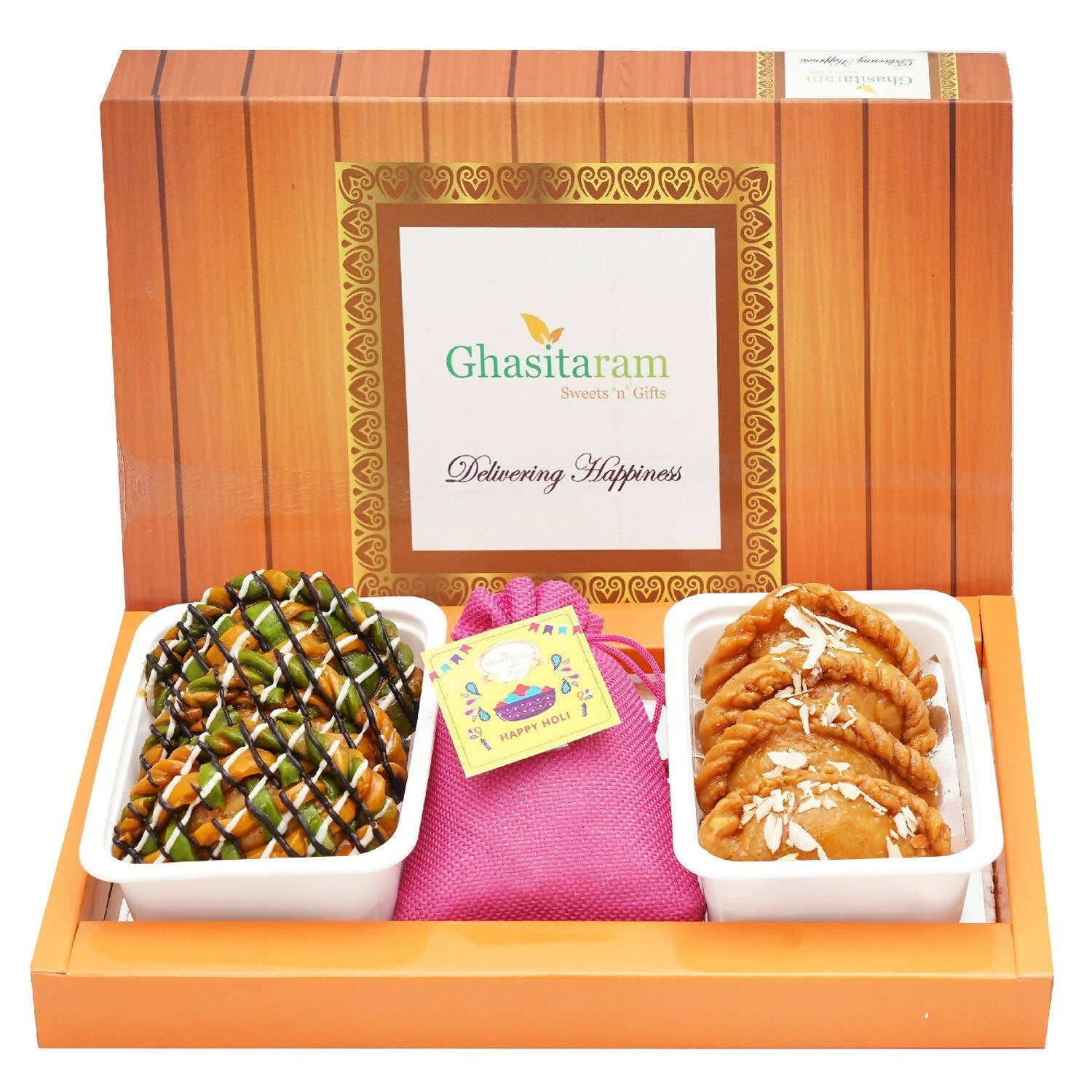 Ghasitaram Assorted Box of Gujiyas, Designer Gujiyas and Thandai - Safuron