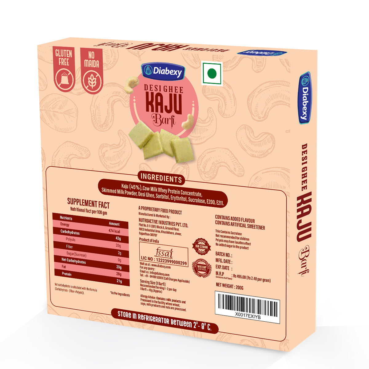 Diabexy Desi Ghee Kaju Barfi Diabexy
