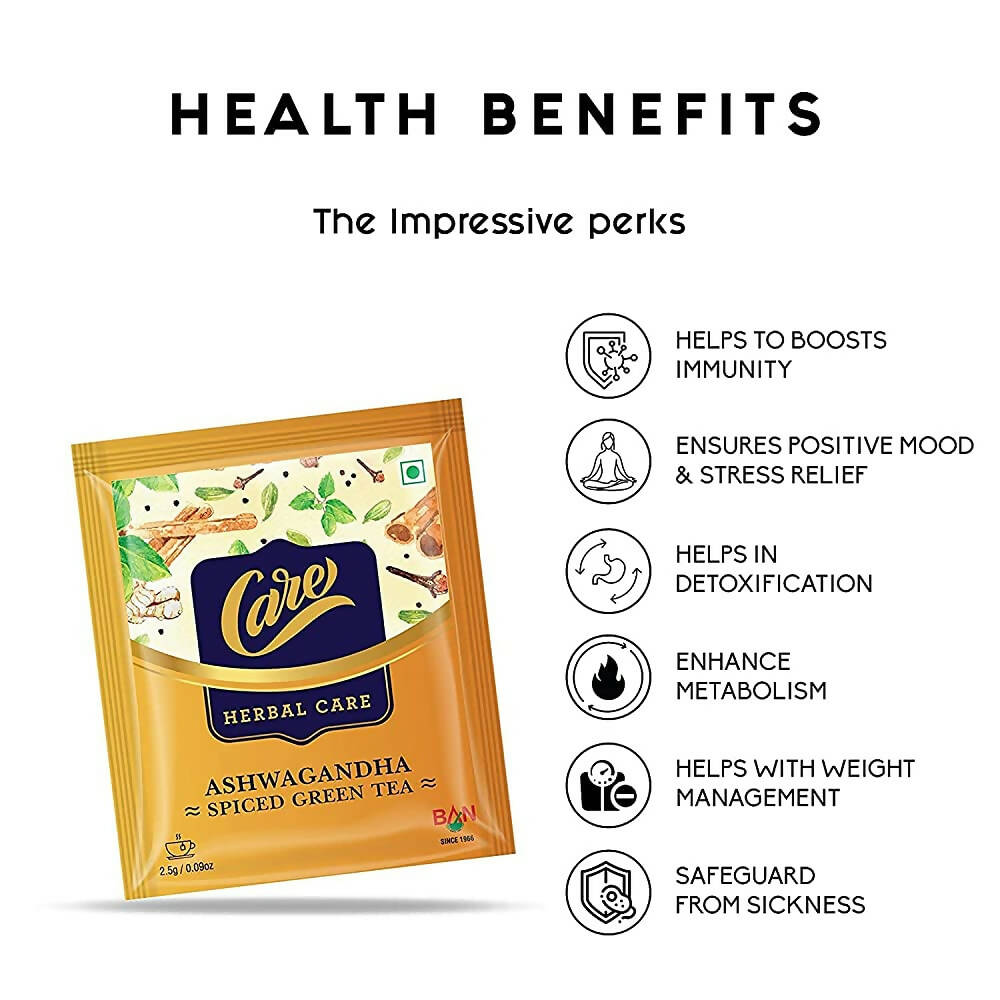Care Ashwagandha Spiced Green Tea Bags Ban Labs