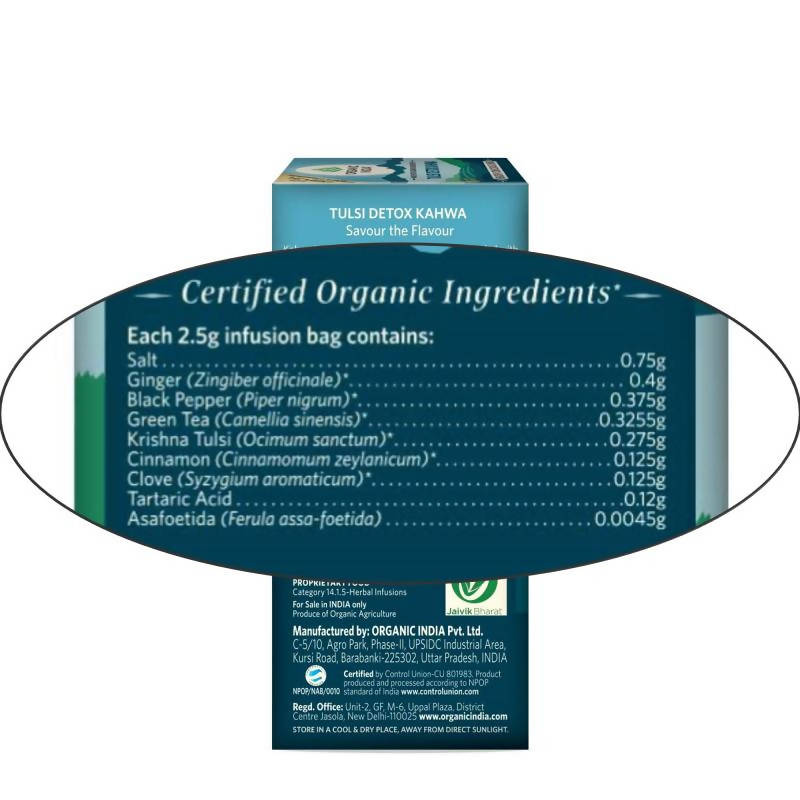 Organic India Tulsi Detox Kahwa Organic India
