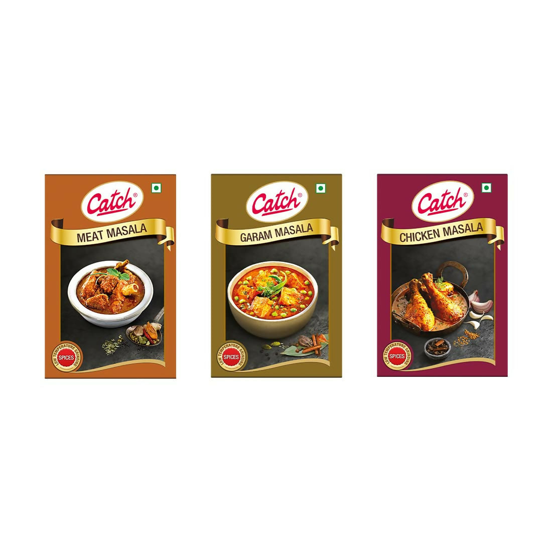 Catch Masala & Spices - Meat Masala 100 gms + Chicken Masala 100 gms + Garam Masala 100 gms Catch