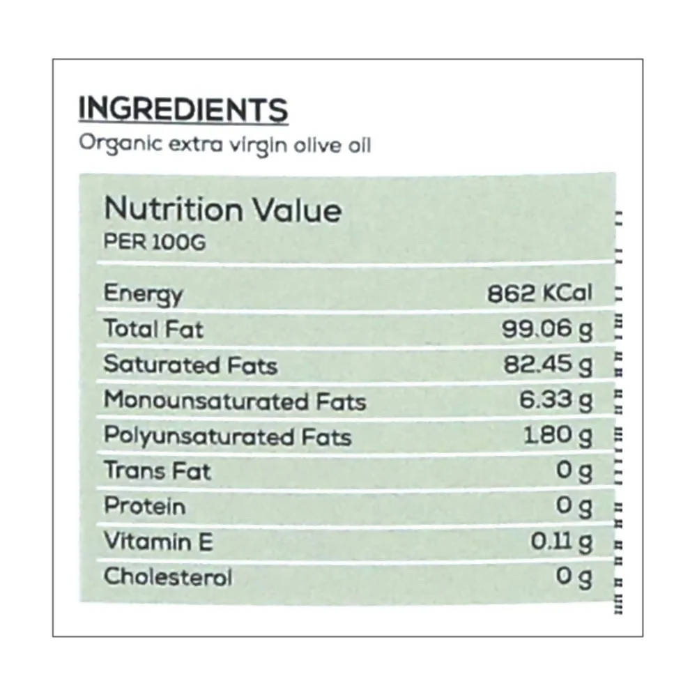 Wellbe Organic Extra Virgin Olive Oil Wellbe