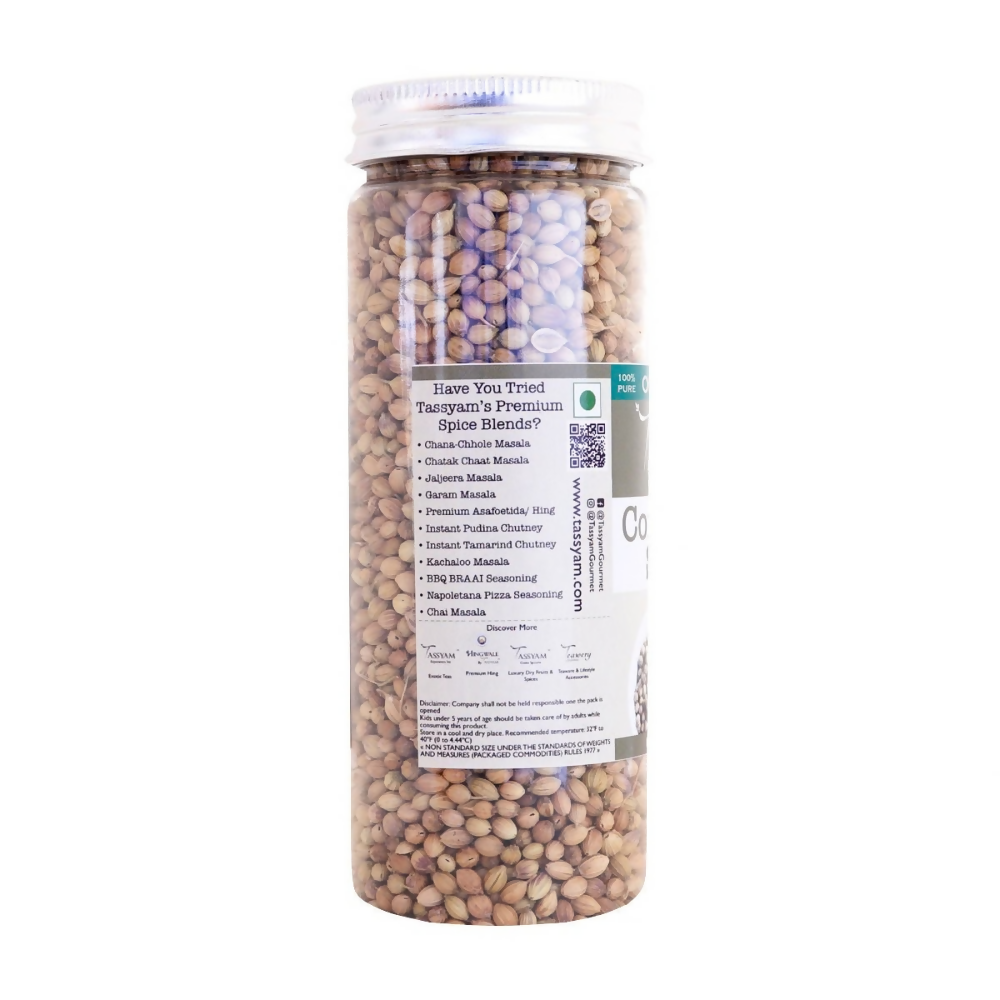 Tassyam Organics Certified 100% Organic Coriander Seeds Tassyam Organics