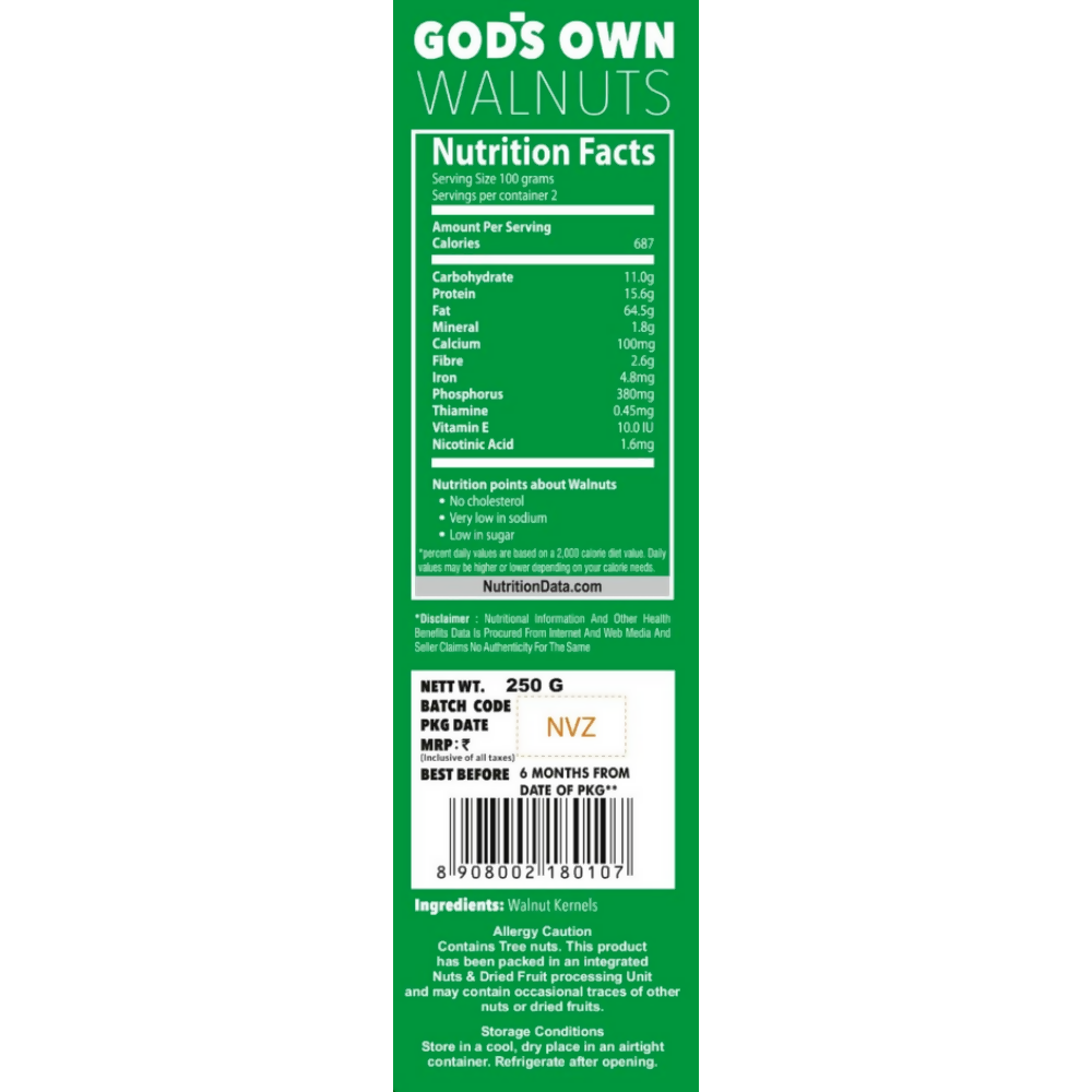 Go Kashmiri Extra Light Broken Walnut Kernels Without Shells Go