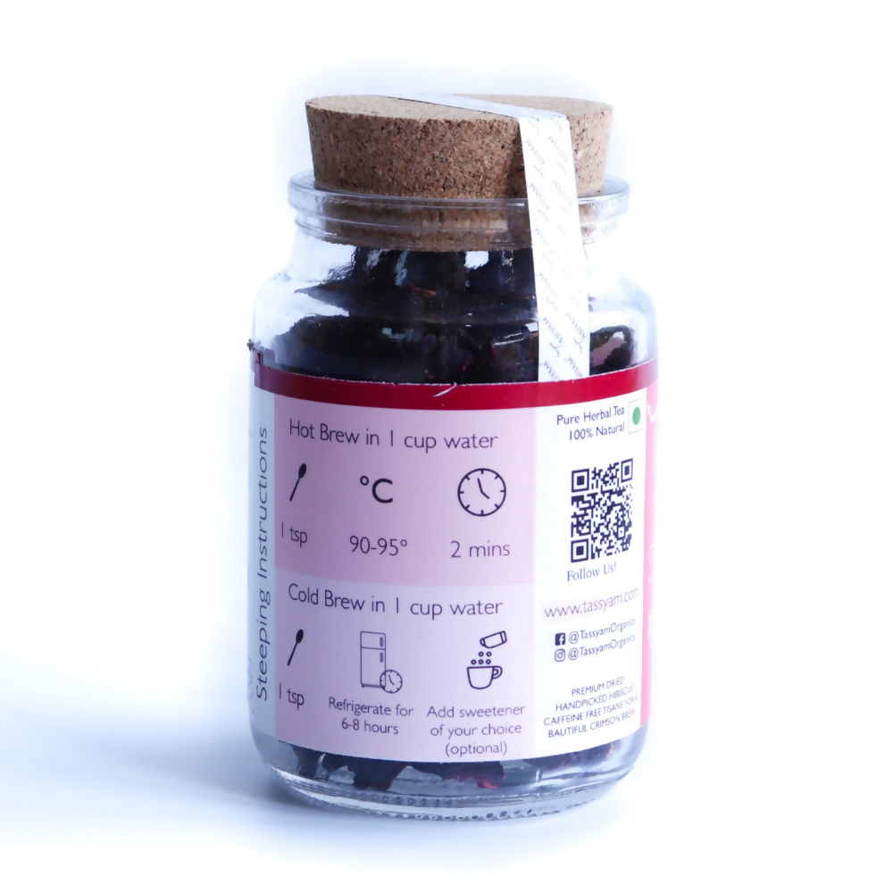 Tassyam Organics Habibi Hibiscus Petals Herbal Tisane Tassyam Organics