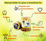 Indic Organics Forest Grazing Malnad Gidda Desi Cow's A2 Ghee | Pure Desi Cow Ghee | Cultured Premium Ghee Indic Organics