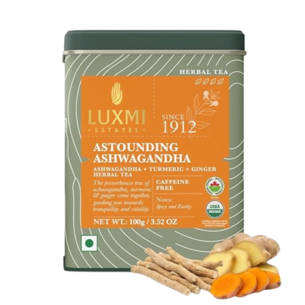 Luxmi Estates Astounding Ashwagandha – Certified Organic Herbal Infusion - Dista