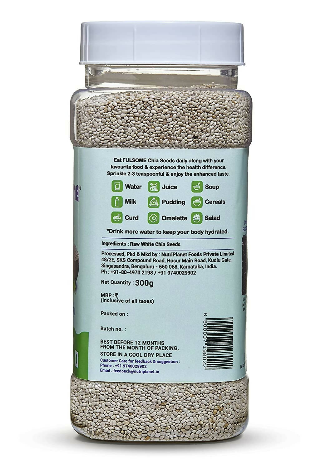 Fulsome Premium White Chia Seeds Fulsome