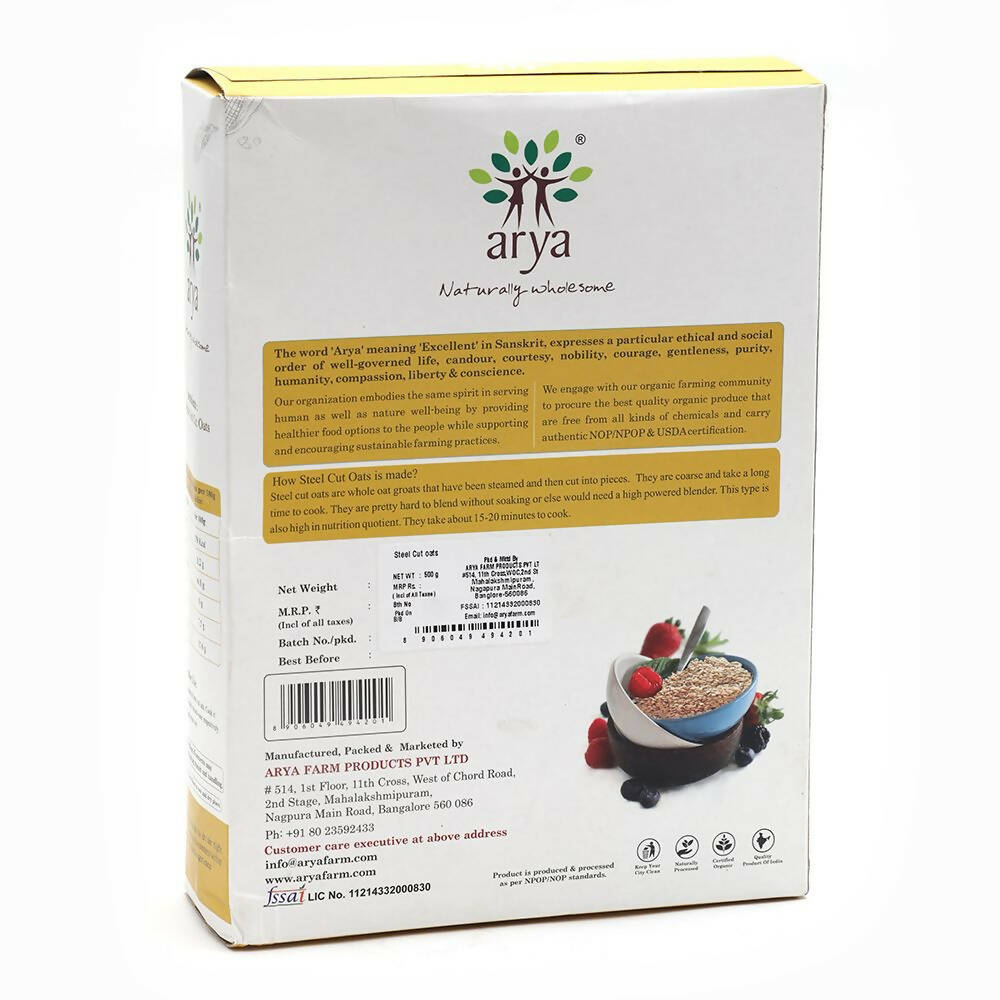 Arya Farm Organic Steel Cut Oats Arya Farm