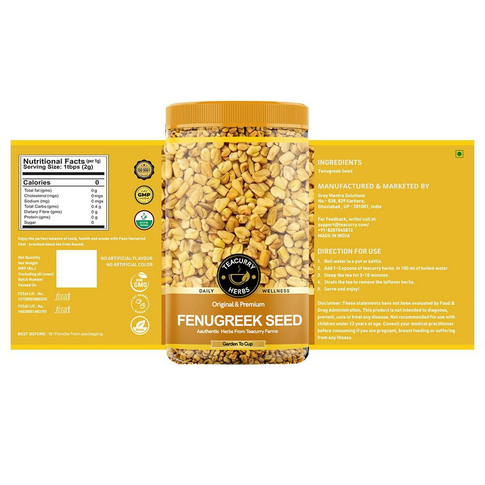 Teacurry Organic Fenugreek Seed (Methi Seeds) Teacurry