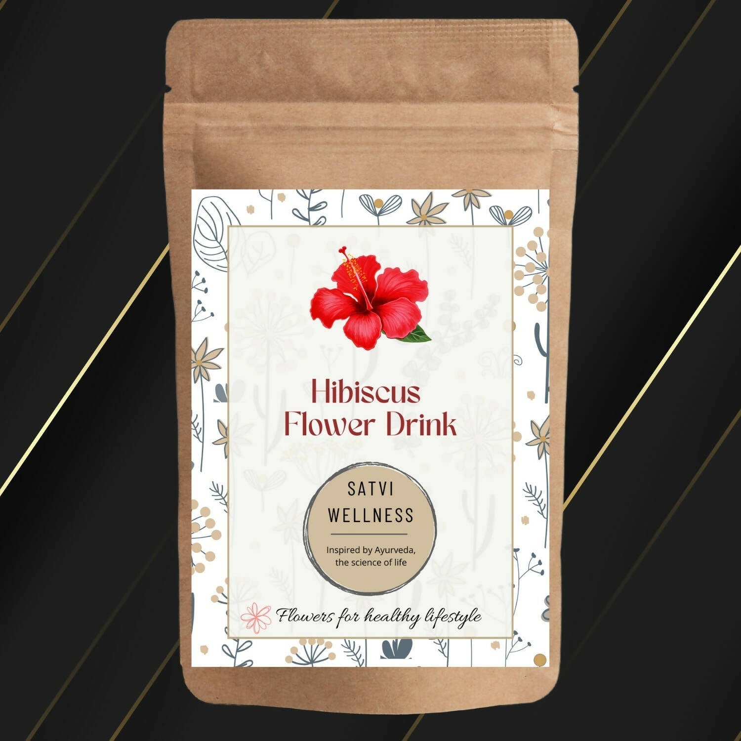 Satvi Wellness Hibiscus Flower Drink | Hibiscus Flower Tea | Hibiscus Tea | Herbal Tea Satvi Wellness