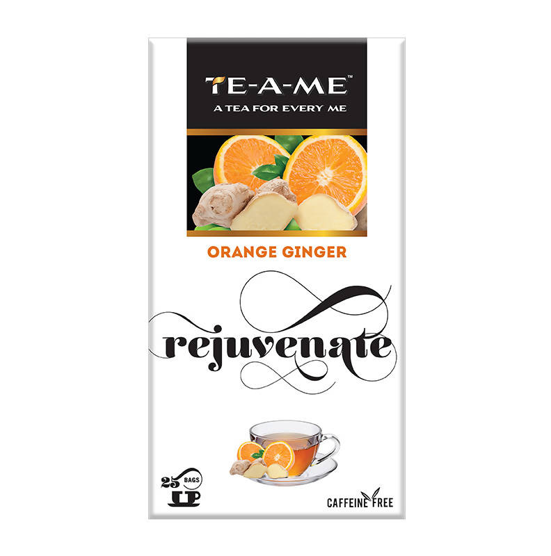 Teame Orange Ginger Rejuvenate Tea Bags - Safuron