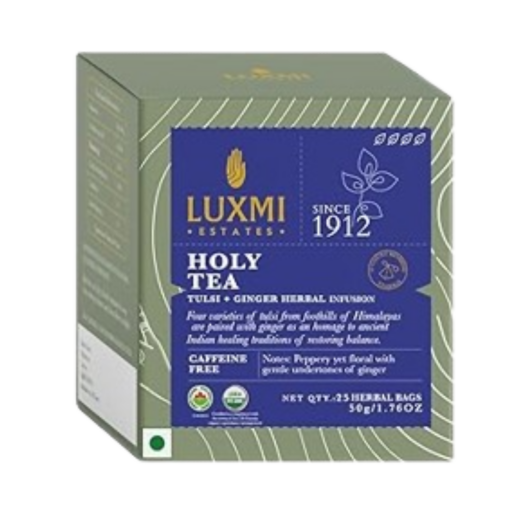 Luxmi Estates Holy Tea Tin - Tulsi Herbal Infusion - Dista