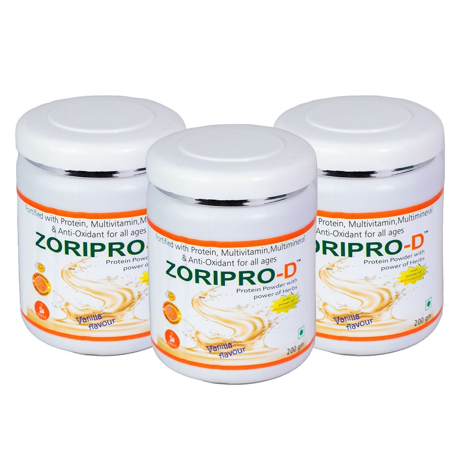 Zorilla Life Science Zoripro-D Protein Powder - Vanilla I Fortified with Protein I Multivitamin I Multimineral I Protein Powder with power of Herbs I Milk Protein with Power of Ashwagandha Zorilla Life Science