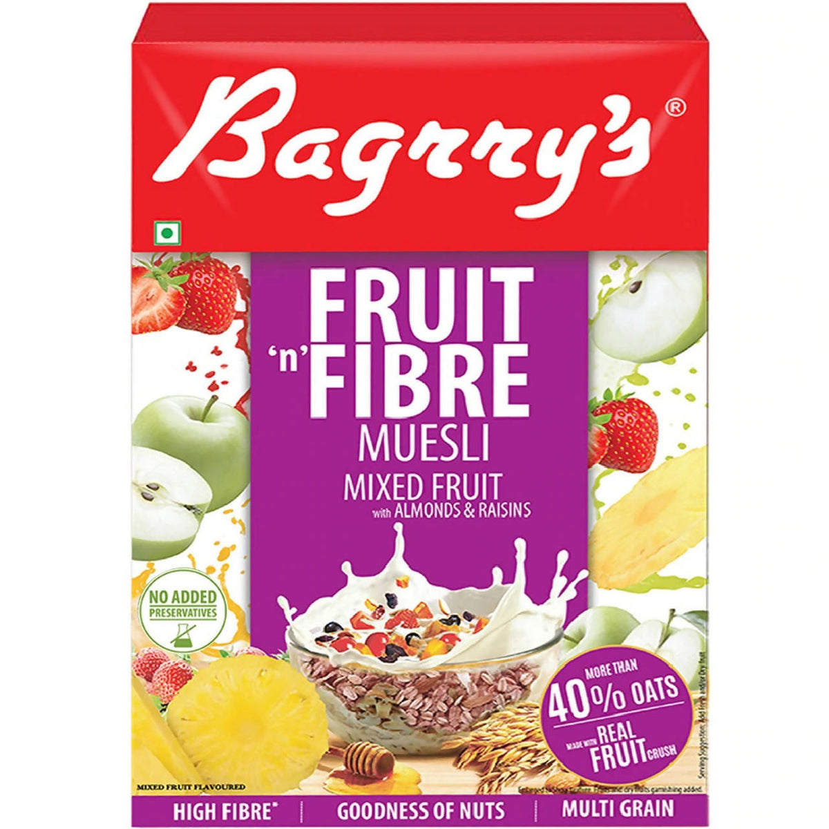 Bagrry's Fruit 'n Fibre Muesli with Mixed Fruit - Safuron