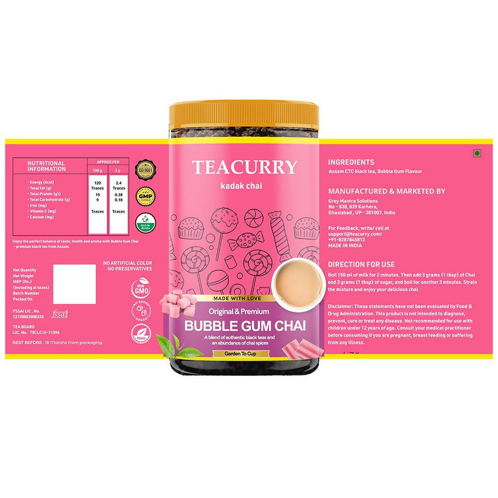 Teacurry Bubble Gum Chai Powder Teacurry