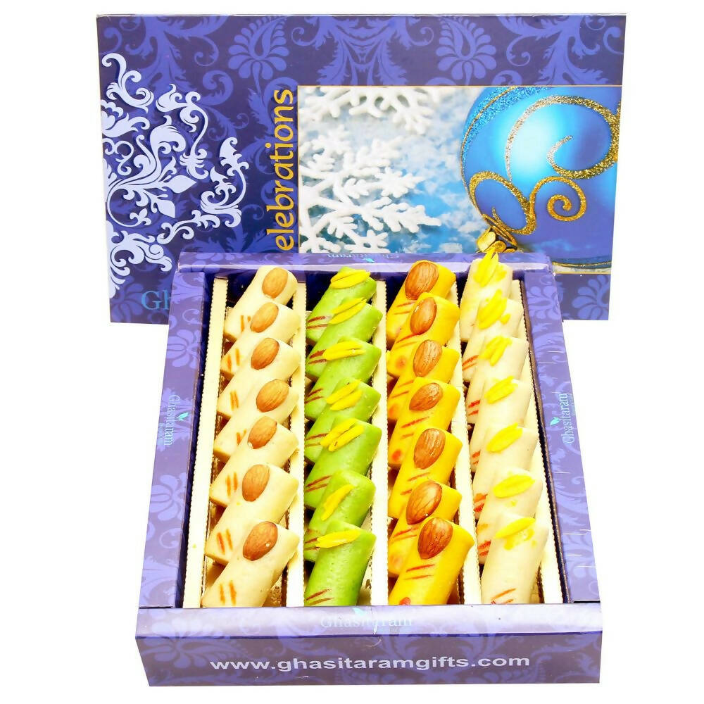 Ghasitaram Sugarfree Assorted Rolls Sweet Box - Safuron