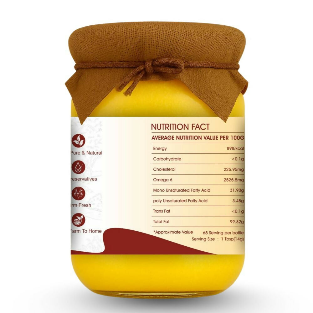 Aayug Organics A2 Gir Cow Ghee | Traditional Bilona Method A2 Cow Ghee | Grassfed, Pure and Healthy Gir Cow Ghee Aayug Organics