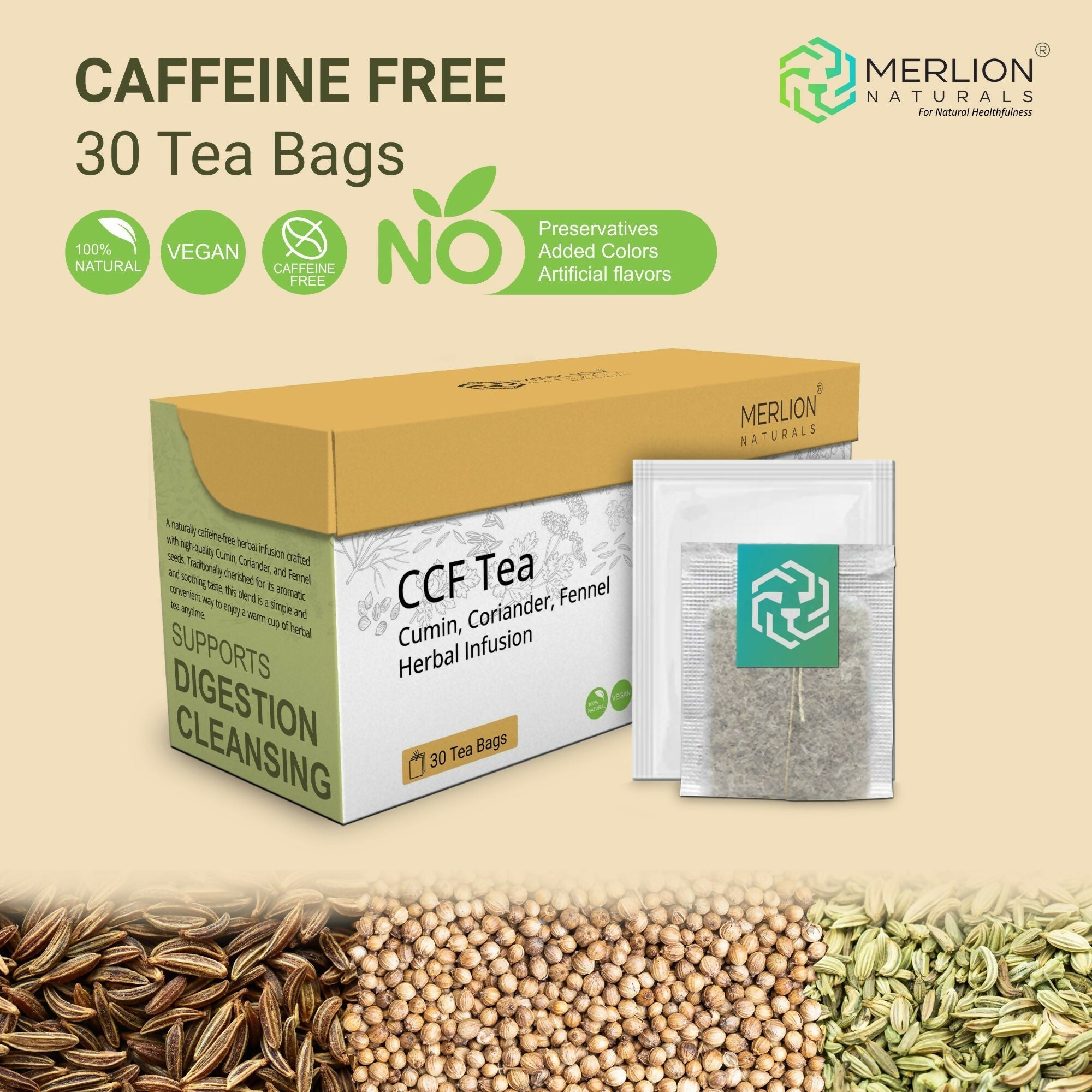 Merlion Naturals CCF Tea (Cumin, Coriander and Fennel Tea Bag) Merlion Naturals