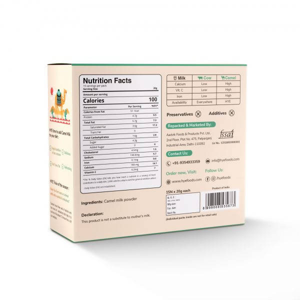 Hye Foods Camel Milk Powder Sachets Aadvik