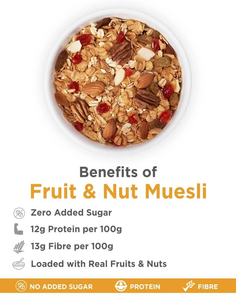 True Elements Fruit And Nut Muesli - Protein Rich True Elements
