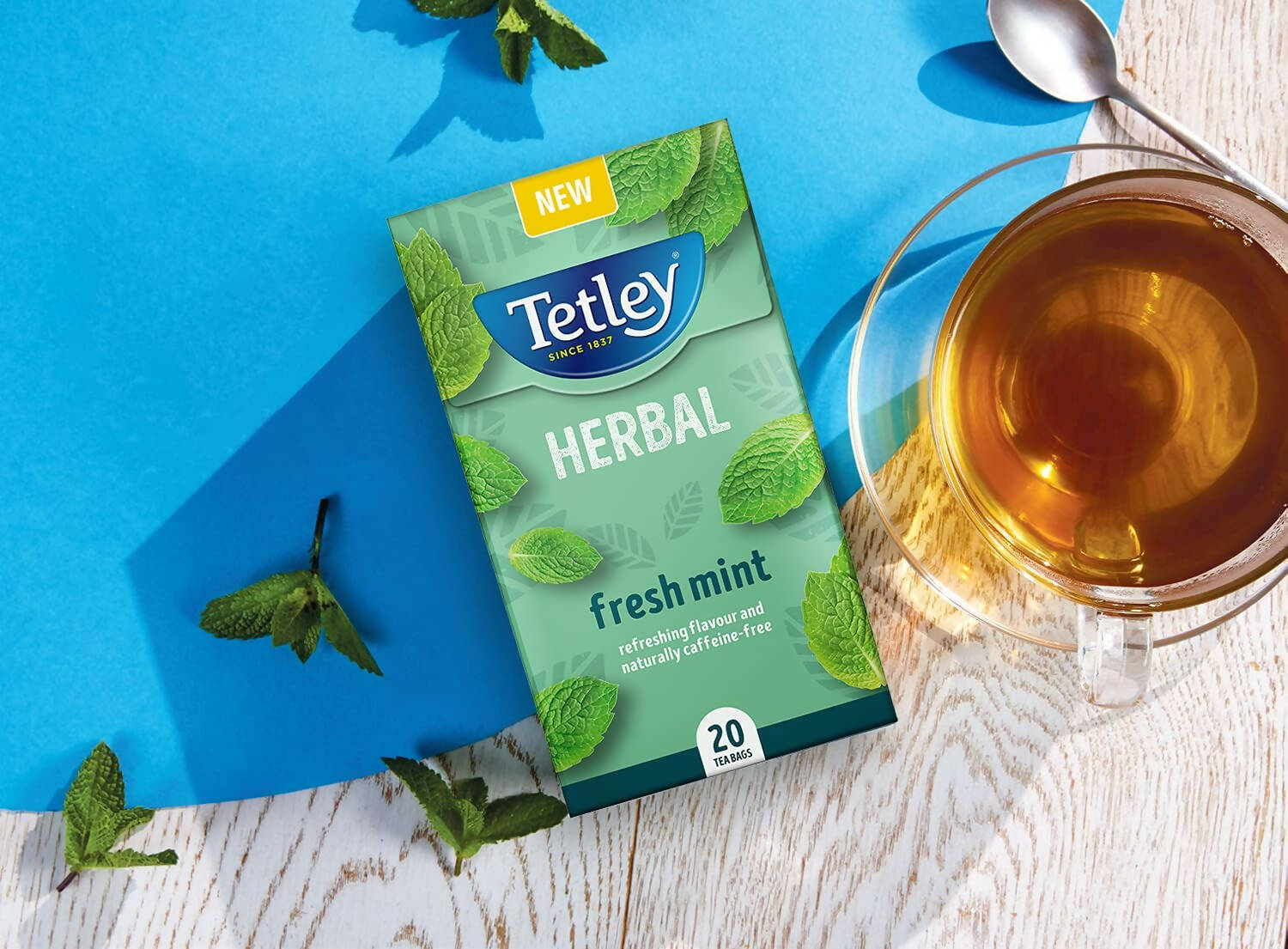 Tetley Herbal Fresh Mint Tea Bags Tetley