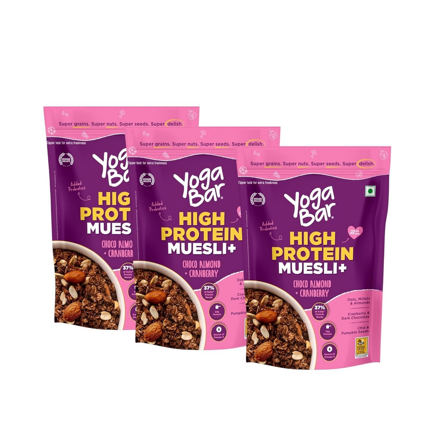 Yoga Bar High Protein Muesli - Choco Almond - Safuron