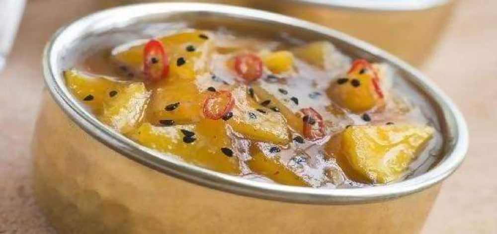 Joshi Mango Katta Meetha Pickle / Sweet Mango Pickle (Bellam Avakaya) Joshi