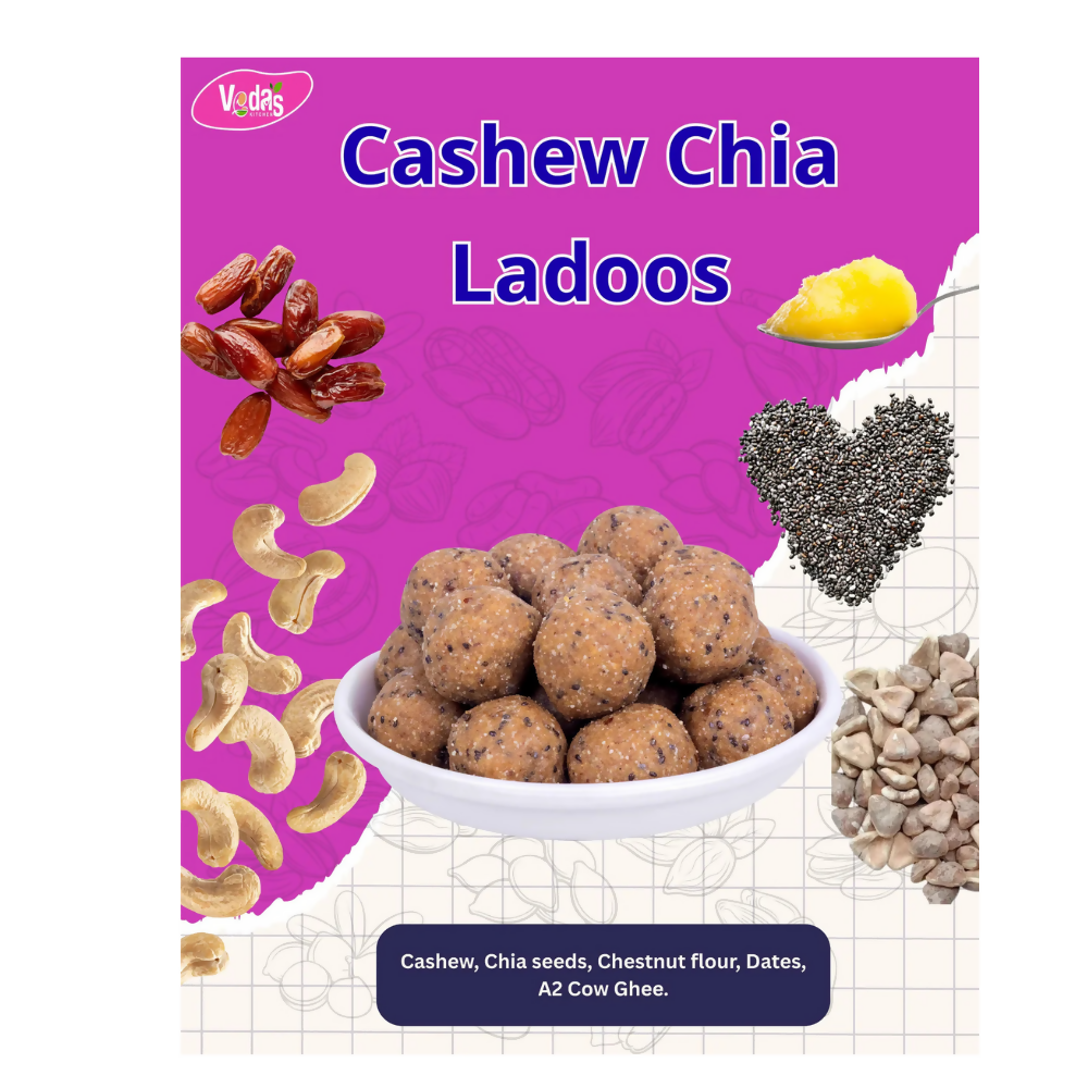 Vedas Kitchen Cashew Chia Ladoo Vedas Kitchen