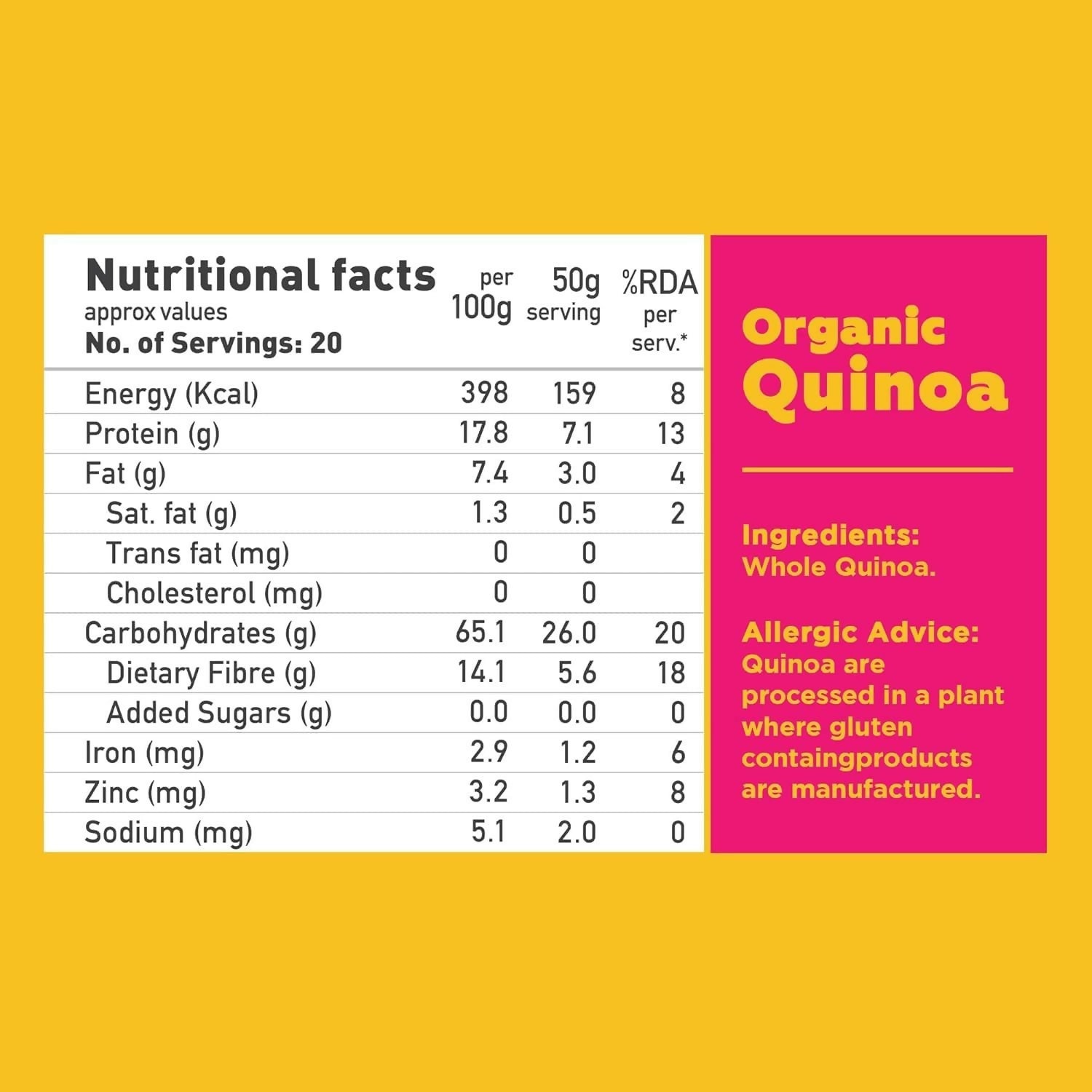 Yoga Bar Whole Quinoa Pouch Yoga Bar