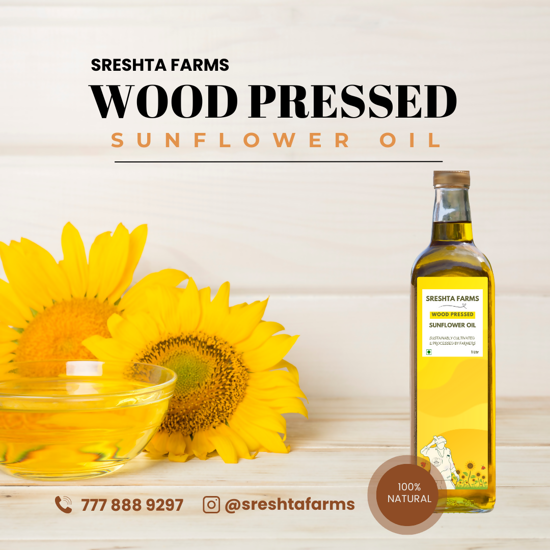 Sreshta Farms Wood Pressed Sunflower Oil Sreshta Farms