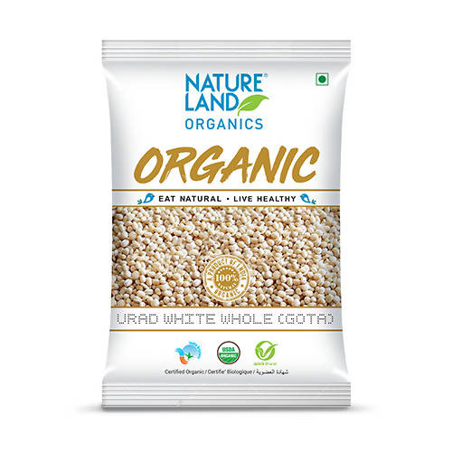 Nature Land Organics Urad White Whole (Gota) - Safuron
