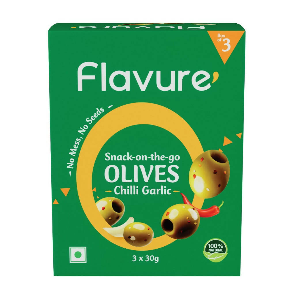Flavure Snack-On-The-Go Olives Chilli Garlic - Safuron