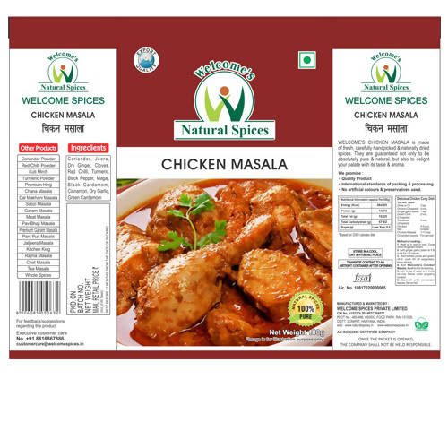 Welcome’s Natural Spices Chicken Masala Powder Welcome’s Natural Spices