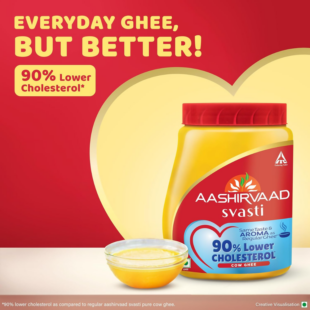 Aashirvaad Svasti 90% Lower Cholesterol Ghee Aashirvaad