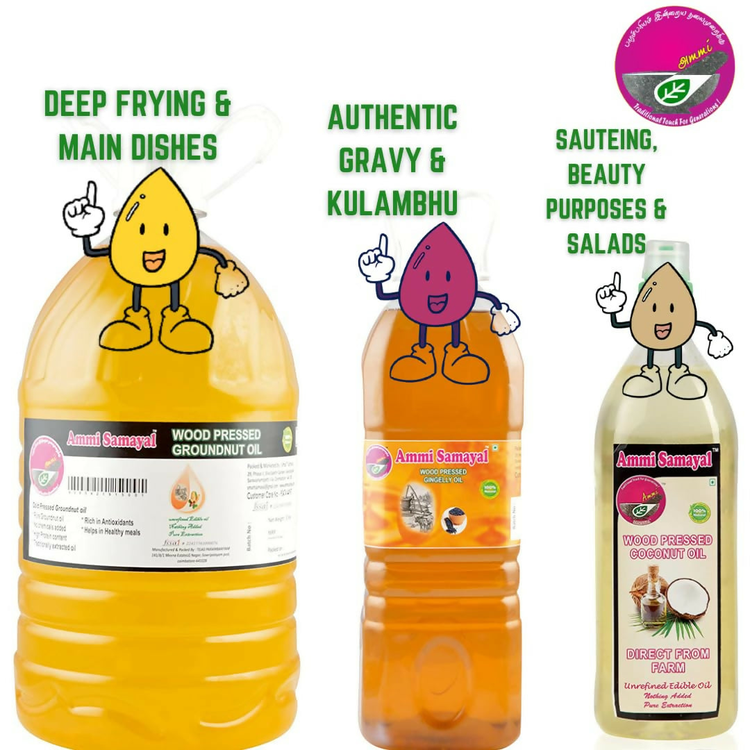 Ammi Samayal Wood Cold Pressed Sesame Oil Ammi Samayal