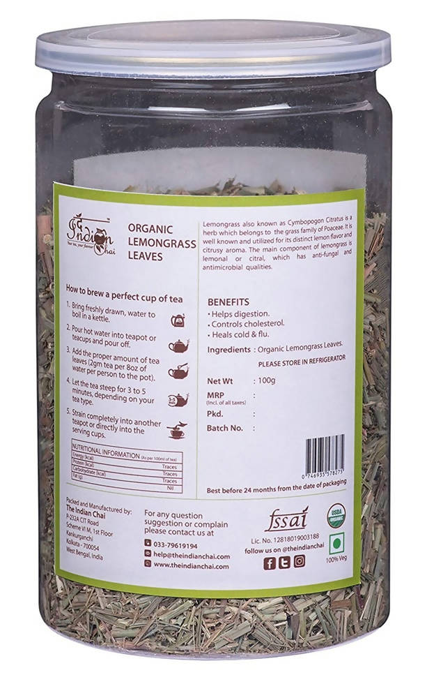 The Indian Chai - Organic Lemongrass Leaves The Indian Chai